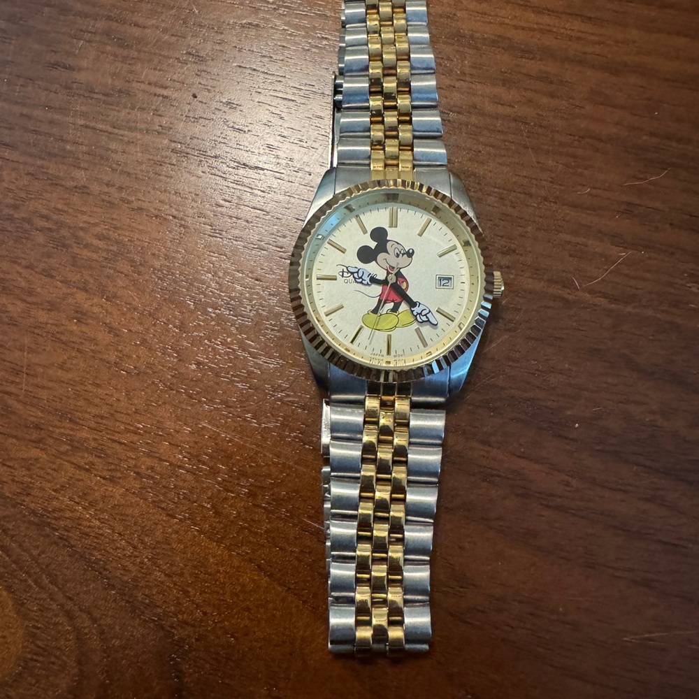 Disney Mickey Mouse Gold and Silver Watch